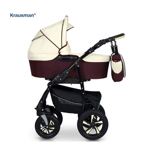 Krausman Poussette Combinée 3 en 1 Poema Beige - Landau, Poussette