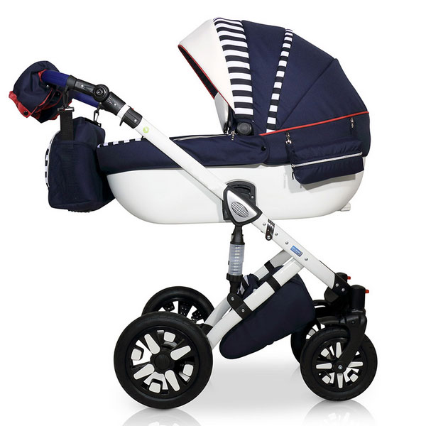 Poussette / Landau combiné 3en1 multifonctions avec siège-auto & équipement  bébé enfant MARSEL Classic - Grise - Jaune