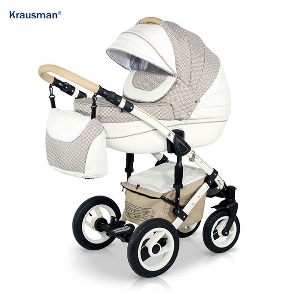 Poussette / Landau combiné 3en1 multifonctions avec siège-auto & équipement  bébé enfant MARSEL Classic - Grise - Jaune