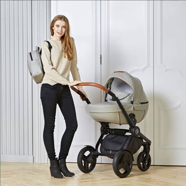 Krausman Poussette Combinée 3 en 1 Topaz Lux Gray - Landau, Poussette promenade, Siège auto