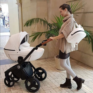 Krausman Poussette Combinée 3 en 1 Topaz Lux White - Landau, Poussette promenade, Siège auto