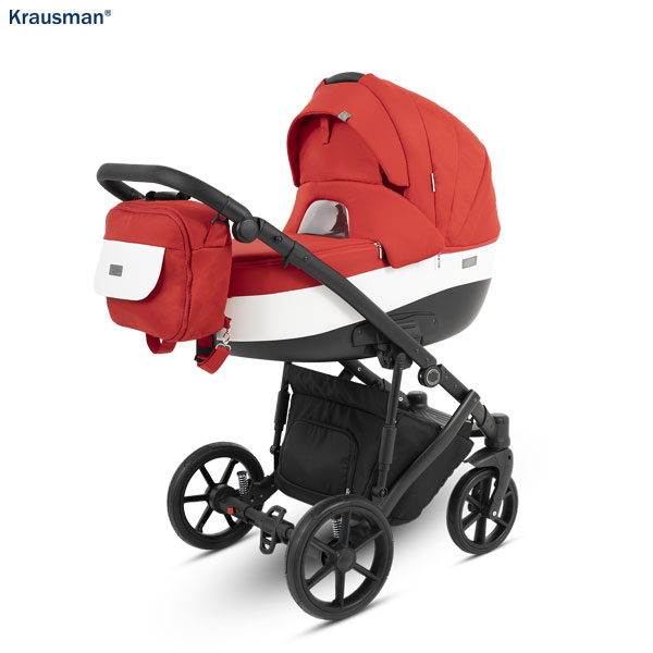 Krausman Poussette Combinée 3 en 1 OWO Plus Red - Landau, Poussette promenade, Siège auto - Image 4